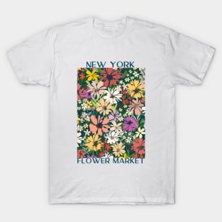Abstract Flower Market Illustration 25 T-Shirt